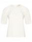 Блуза из хлопка с декоративной отделкой Weekend Max Mara  –  Общий вид