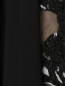 Платье-макси из смешанного шелка декорированное вышивкой Elie Saab  –  Деталь1