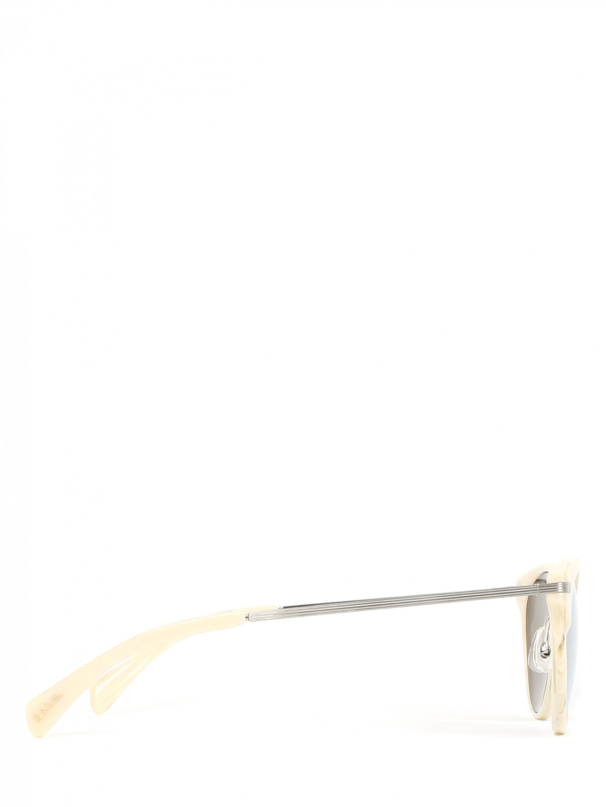 Солнцезащитные очки с узором в оправе из пластика и металла Paul Smith  –  Обтравка2  – Цвет:  Бежевый
