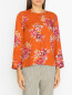 Блуза прямого кроя с цветочным узором Max&Co  –  МодельВерхНиз
