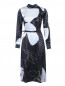 Платье из шелка с цветочным принтом Max Mara  –  Общий вид