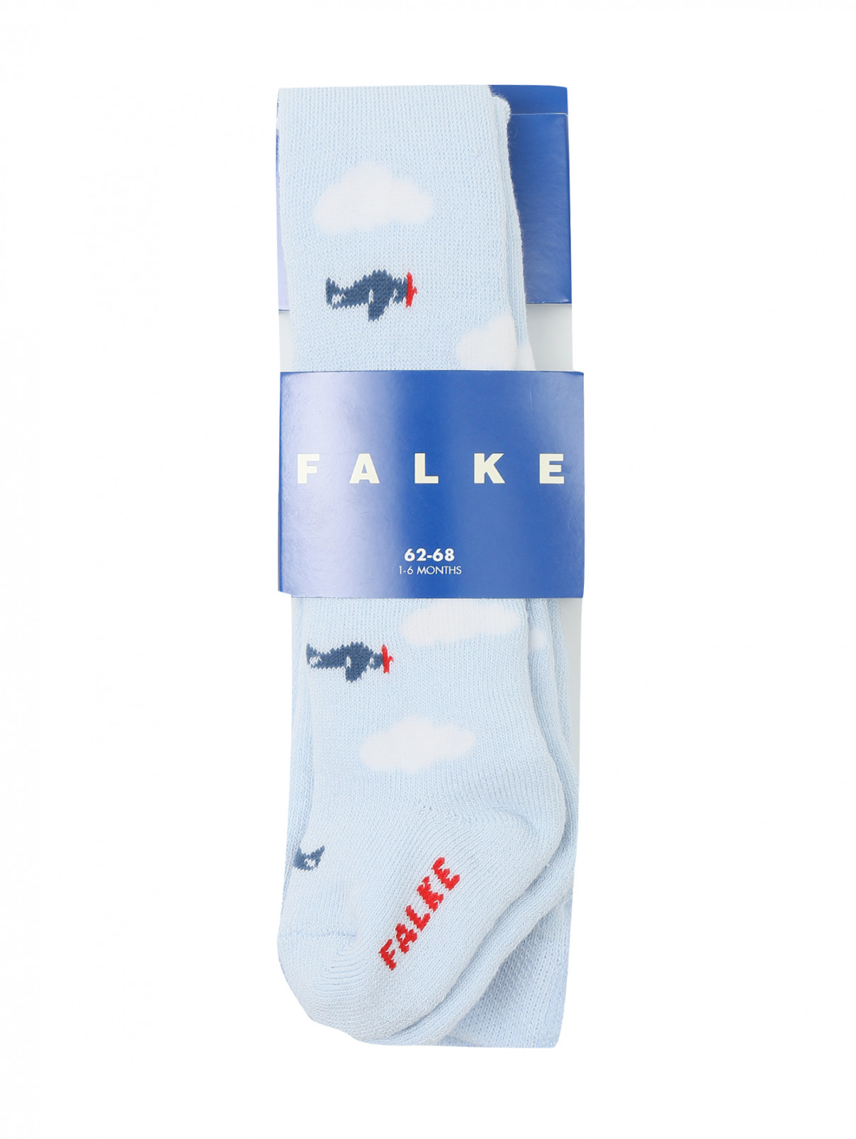 Хлопковые колготки с узором Falke  –  Общий вид  – Цвет:  Синий