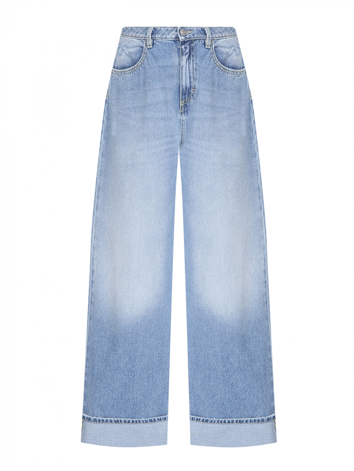 Широкие джинсы с подворотами Icon Denim La  –  Общий вид  – Цвет:  Синий