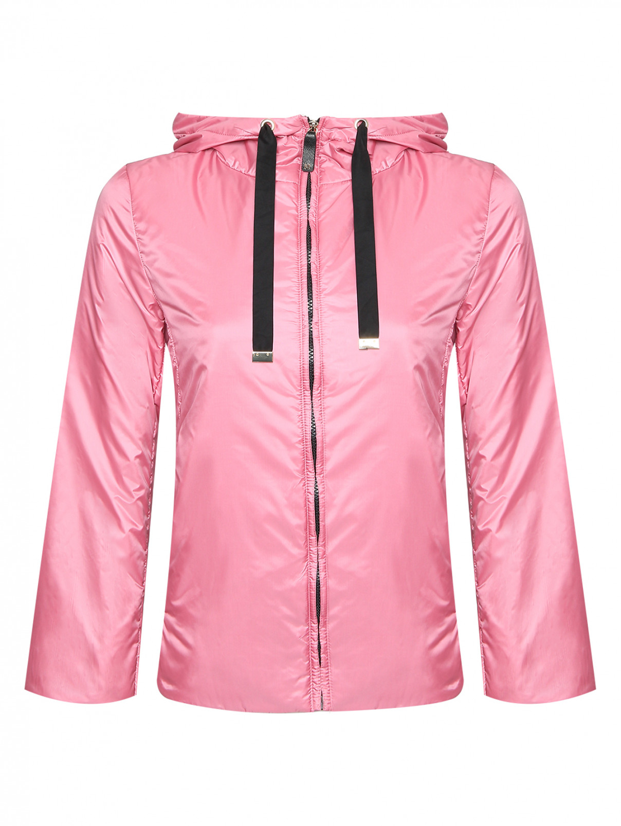 Куртка с капюшоном на молнии Max Mara  –  Общий вид  – Цвет:  Розовый