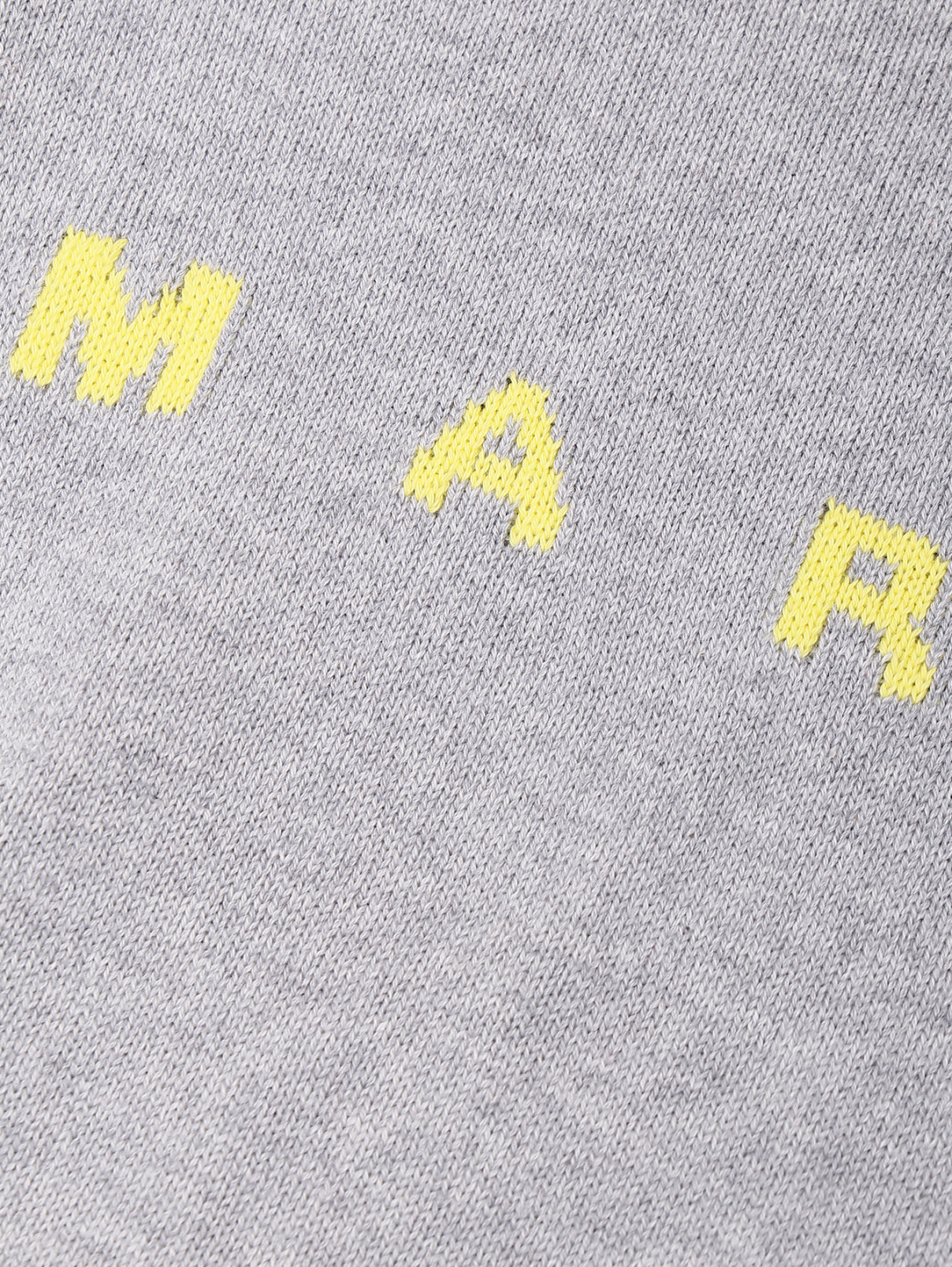 Джемпер из хлопка с узором Marni  –  Деталь  – Цвет:  Серый