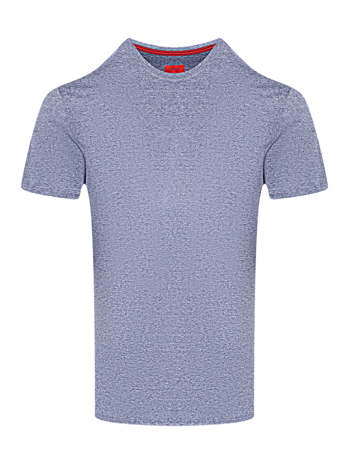 Базовая футболка из хлопка Isaia  –  Общий вид  – Цвет:  Синий