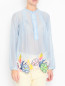 Блуза из хлопка и шелка с вышивкой Blumarine  –  МодельВерхНиз