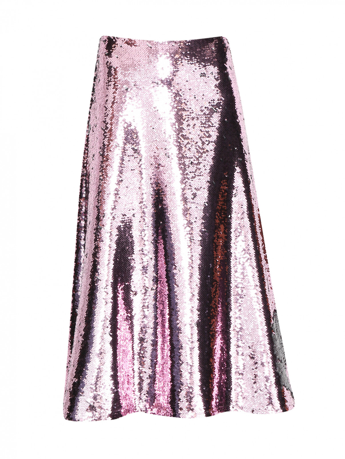 Юбка-миди декорированная пайетками Vivetta  –  Общий вид  – Цвет:  Розовый