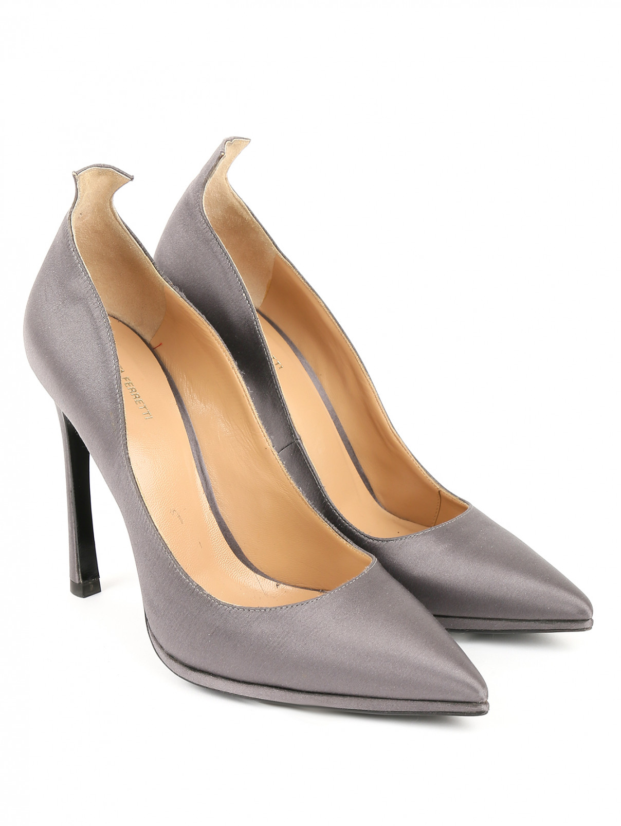 Туфли-лодочки на высоком каблуке Alberta Ferretti  –  Общий вид  – Цвет:  Серый