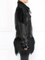 Кожаная куртка с деталями из меха Barbara Bui  –  Модель Верх-Низ2