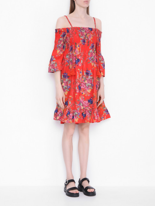Платье из хлопка с цветочным узором My Twin - МодельВерхНиз