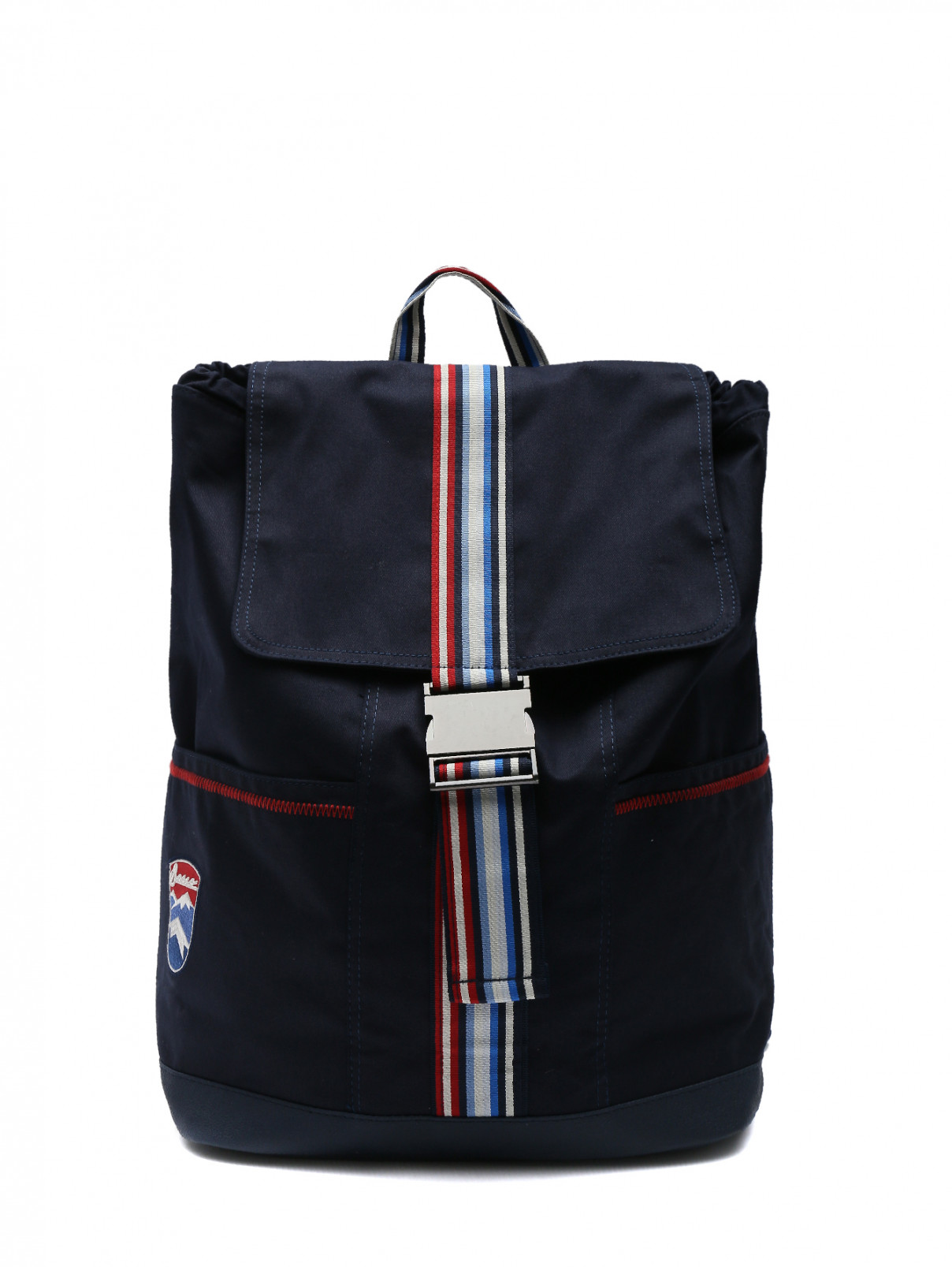 Рюкзак с узором "полоска" BOSCO  –  Общий вид  – Цвет:  Синий
