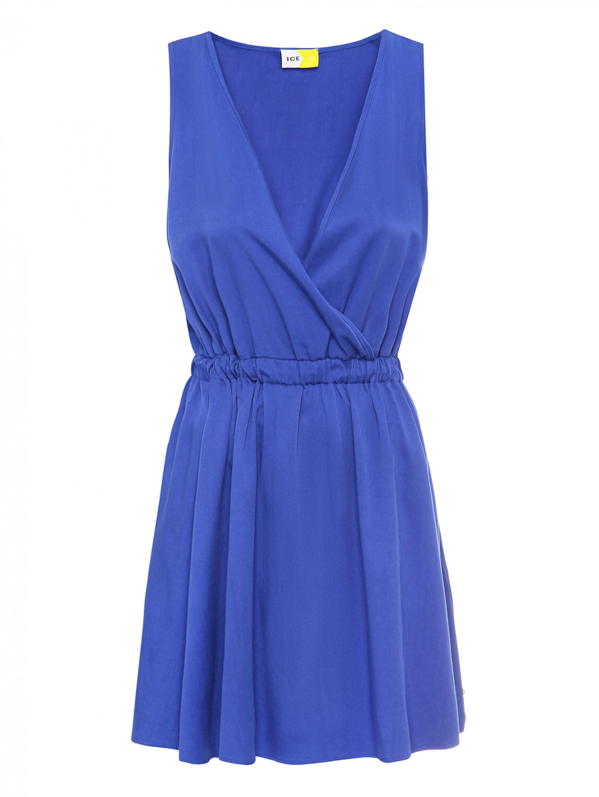 Платье с резинкой на запах Ice Play  –  Общий вид  – Цвет:  Синий