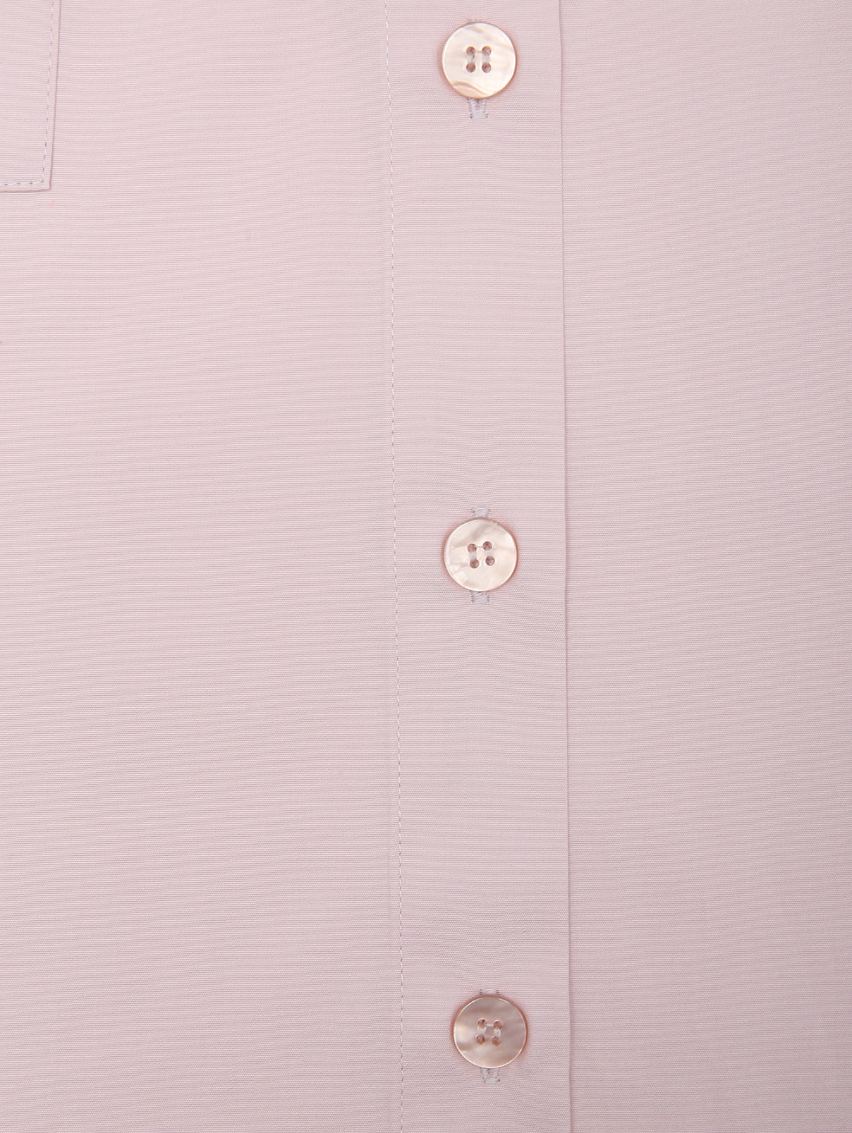 Рубашка из хлопка с карманами Marina Rinaldi  –  Деталь  – Цвет:  Розовый