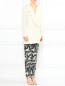 Пальто из смешанной шерсти с контрастной отделкой Kenzo  –  Модель Общий вид