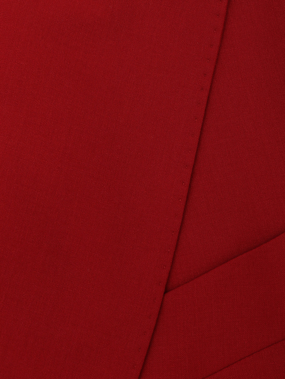 Жилет из шерсти на пуговице Max Mara  –  Деталь  – Цвет:  Красный