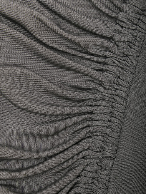 Однотонная блуза из вискозы со сборкой - Деталь1