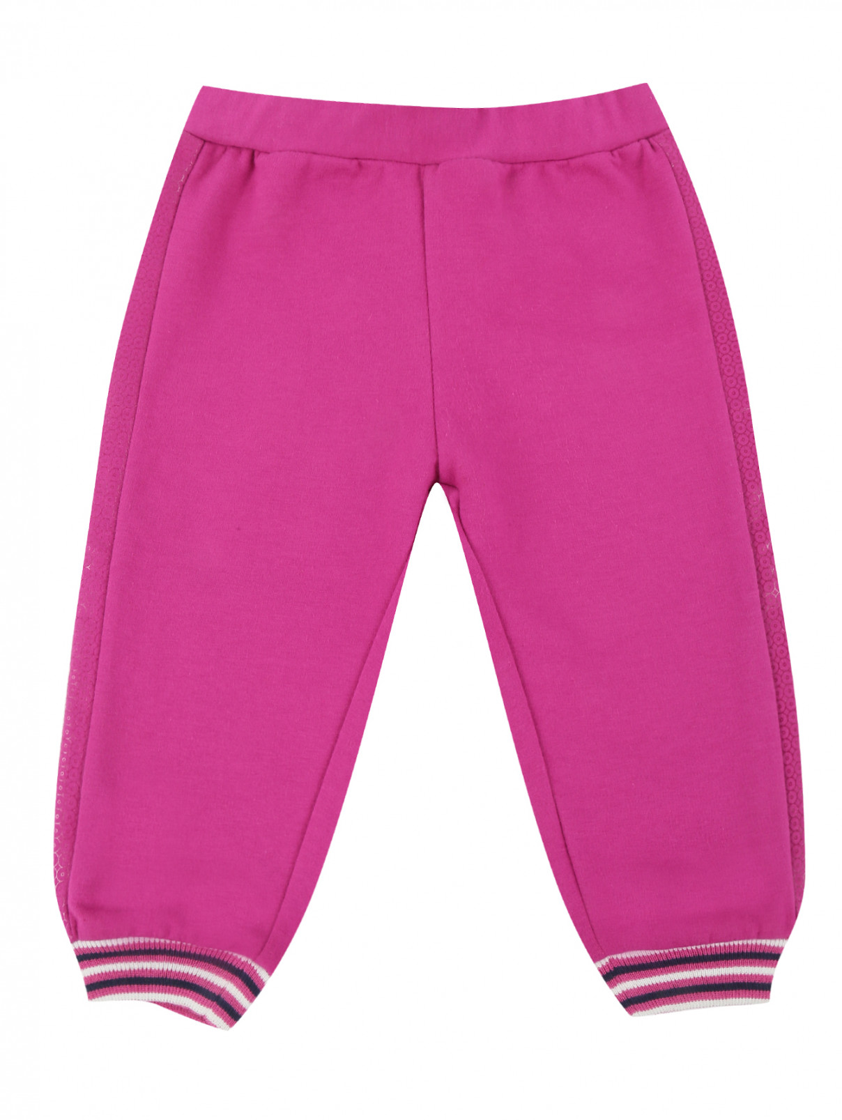 Трикотажные брюки с контрастными резинками GF Ferre  –  Общий вид  – Цвет:  Розовый