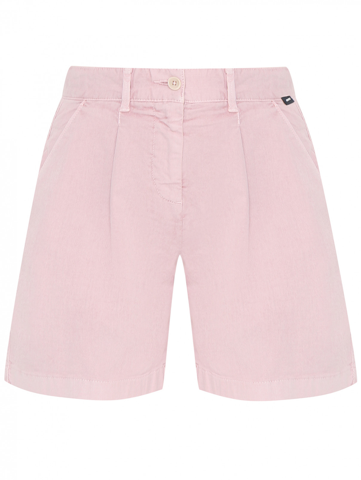 Хлопковые шорты с карманами Aspesi  –  Общий вид  – Цвет:  Розовый