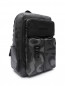 Комбинированный рюкзак из кожи и текстиля с узором Piquadro  –  Обтравка1