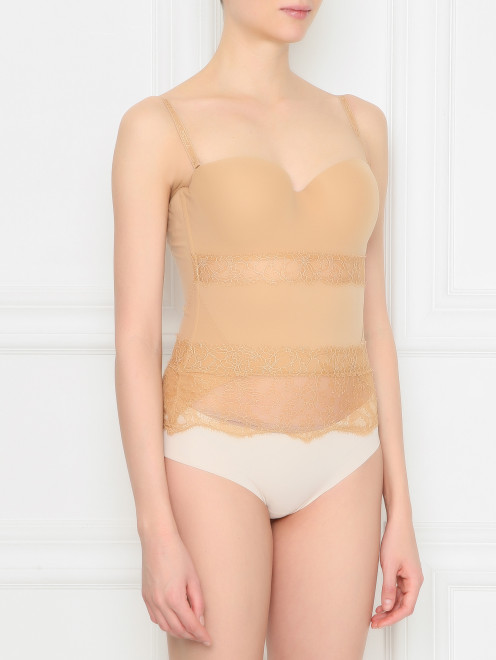 Корсет с вставками из кружева La Perla - МодельВерхНиз