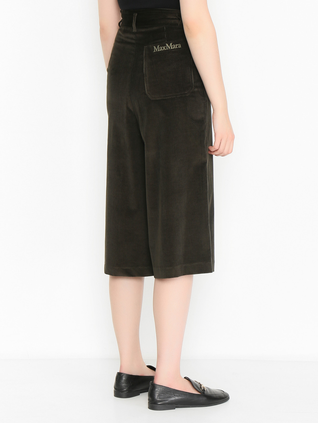 Брюки-кюлоты на высокой посадке Max Mara  –  МодельВерхНиз1  – Цвет:  Зеленый