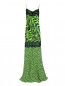 Платье-макси из шелка с анималистичным принтом Moschino  –  Общий вид