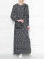 Платье-макси с цветочным узором Calvin Klein  –  МодельОбщийВид