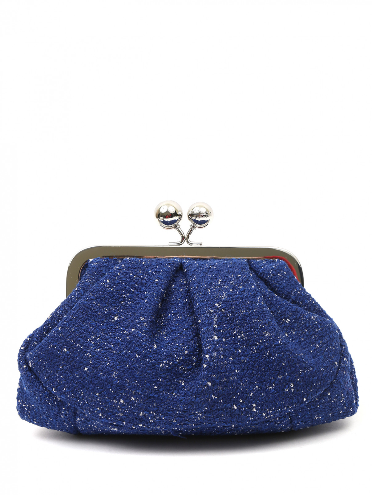 Сумка из текстиля на ремне-цепочке Weekend Max Mara  –  Общий вид  – Цвет:  Синий