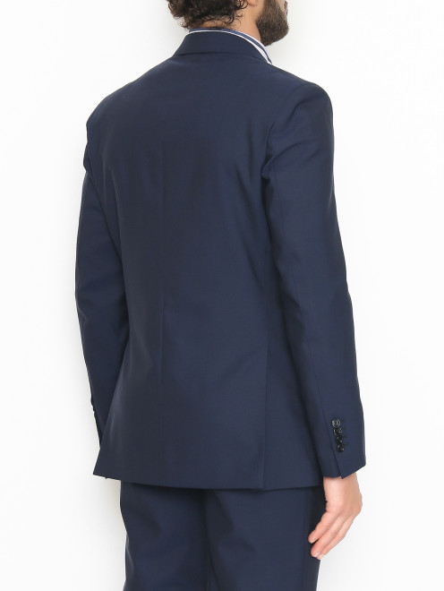 Однобортный пиджак из шерсти с карманами - МодельВерхНиз1