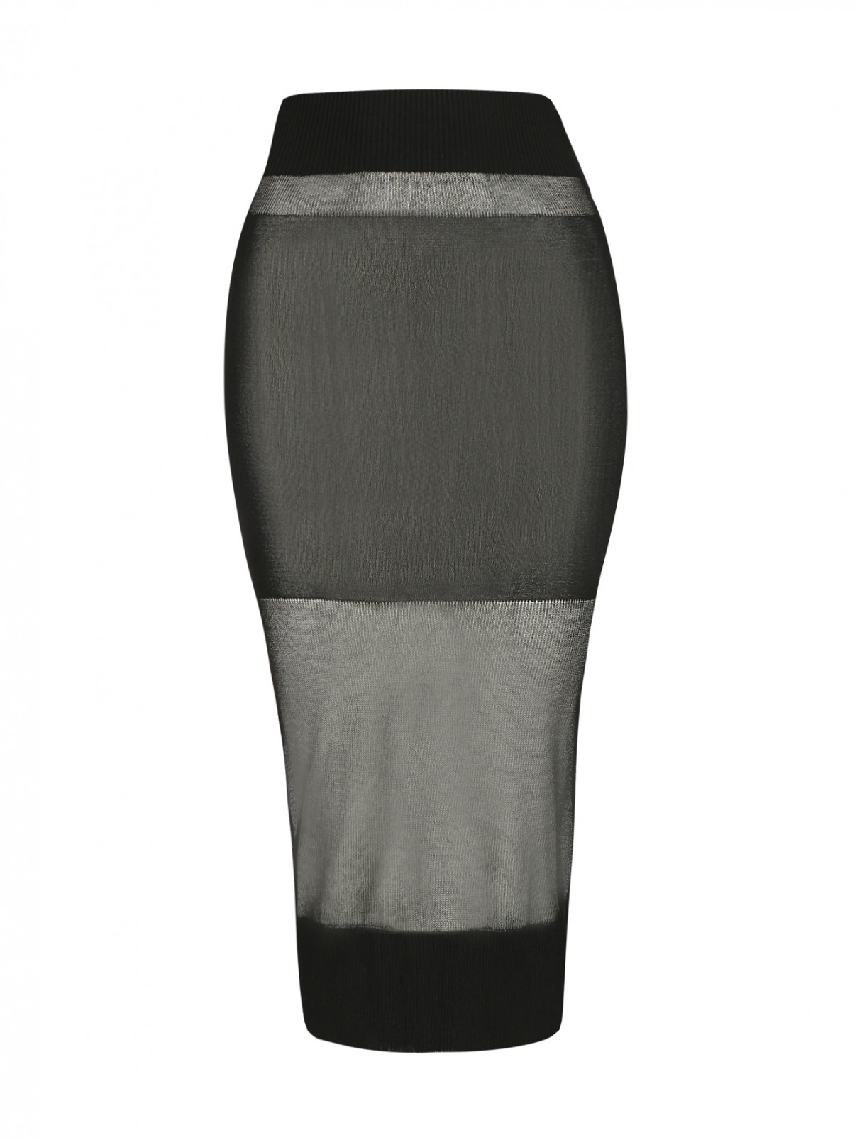 Прозрачная юбка на резинке La Perla  –  Общий вид  – Цвет:  Черный