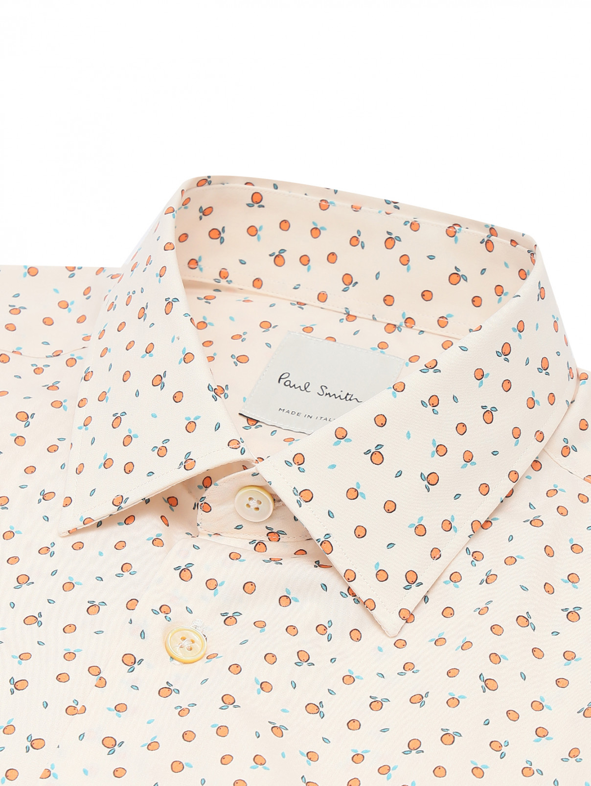 Рубашка из хлопка с узором Paul Smith  –  Деталь1  – Цвет:  Узор