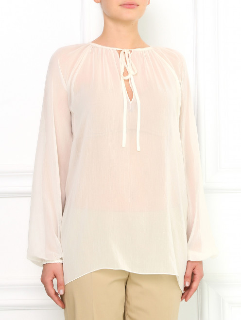 Шелковая блуза свободного кроя Jean Paul Gaultier - Модель Верх-Низ