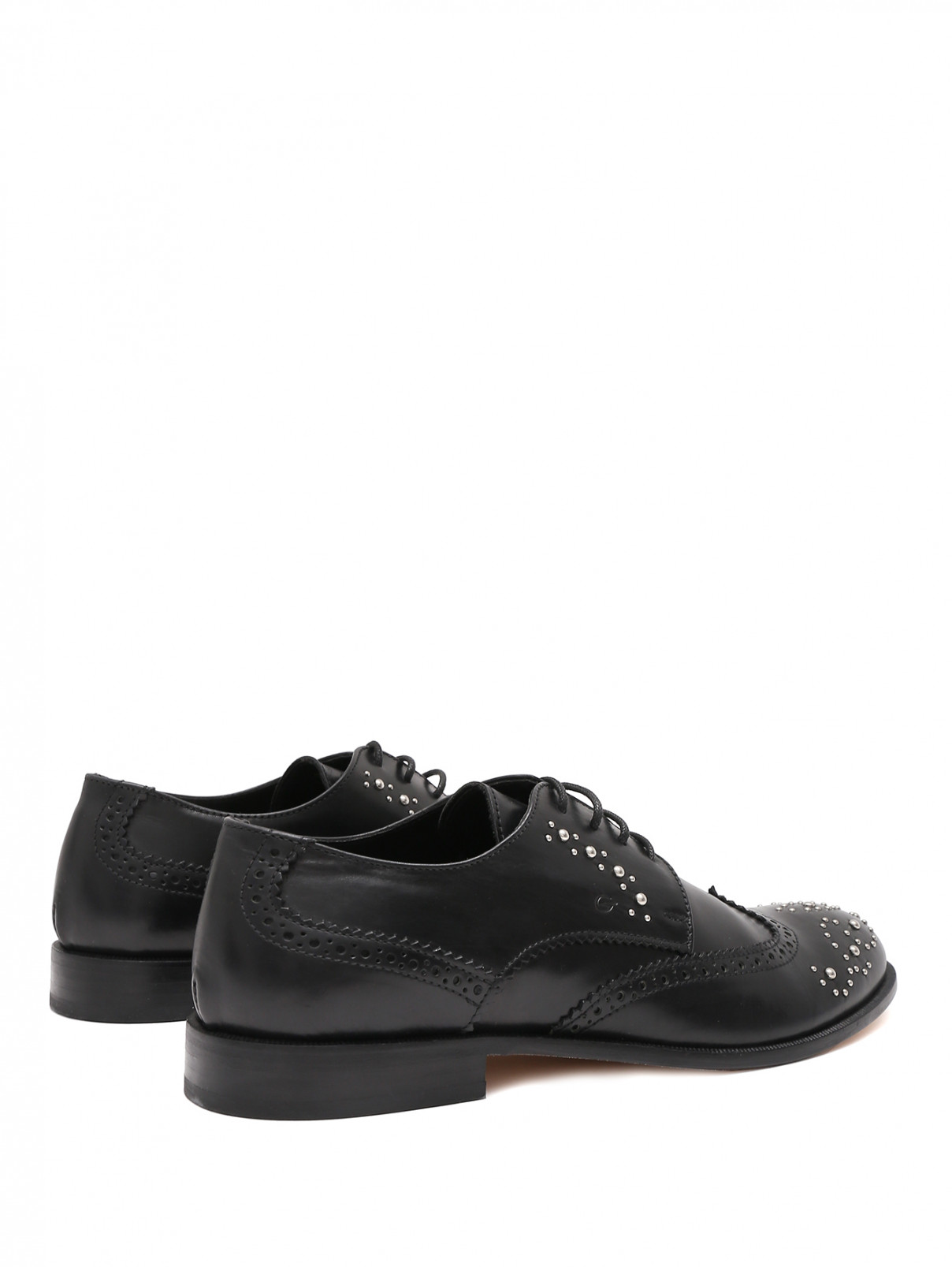 Туфли с металлическим декором Gallucci  –  Обтравка2  – Цвет:  Черный