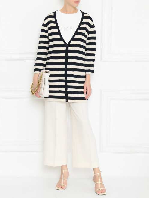 Кардиган в полоску с карманами Weekend Max Mara - МодельОбщийВид