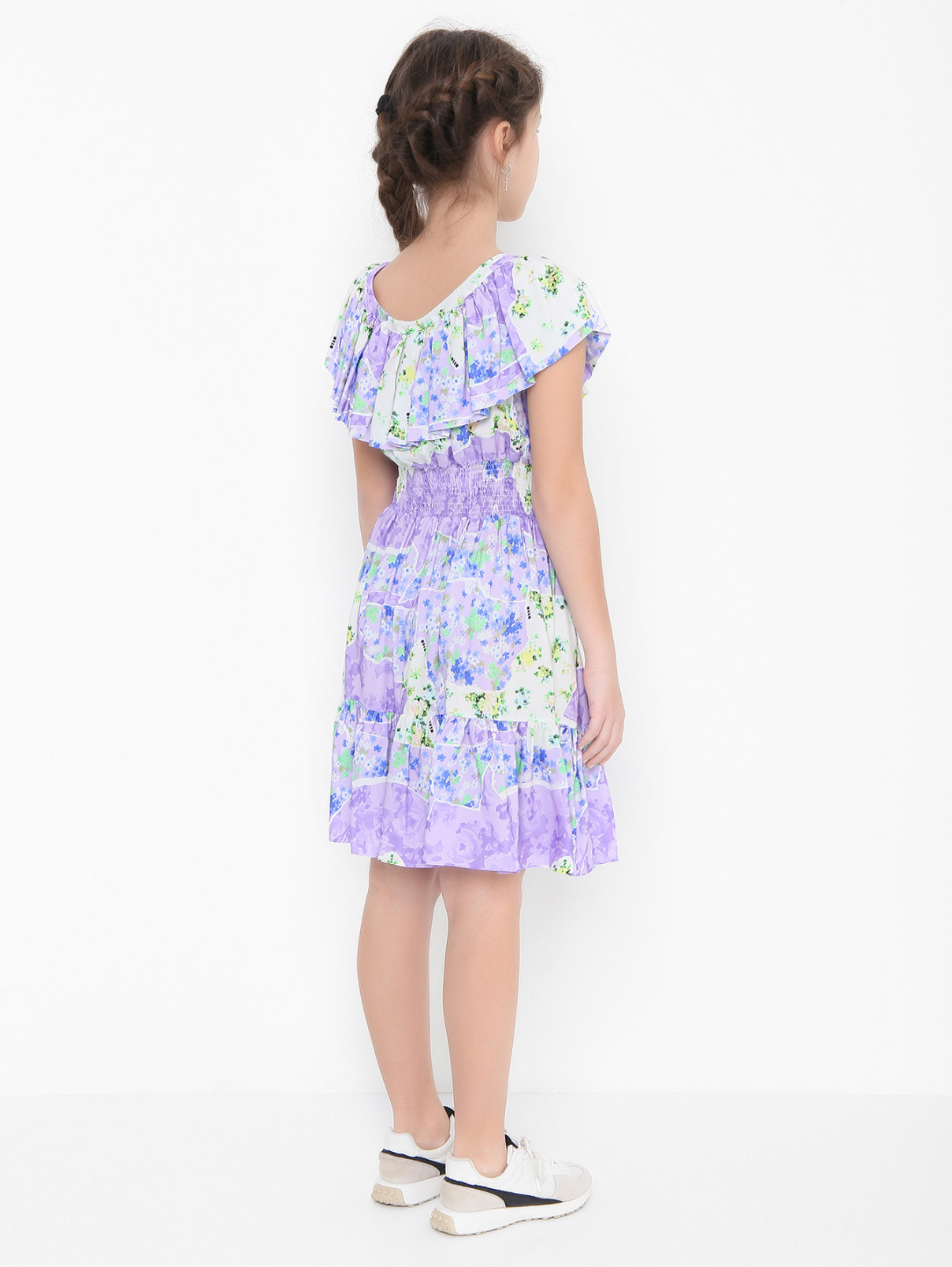 Платье из вискозы на резинке MSGM  –  МодельВерхНиз1  – Цвет:  Узор
