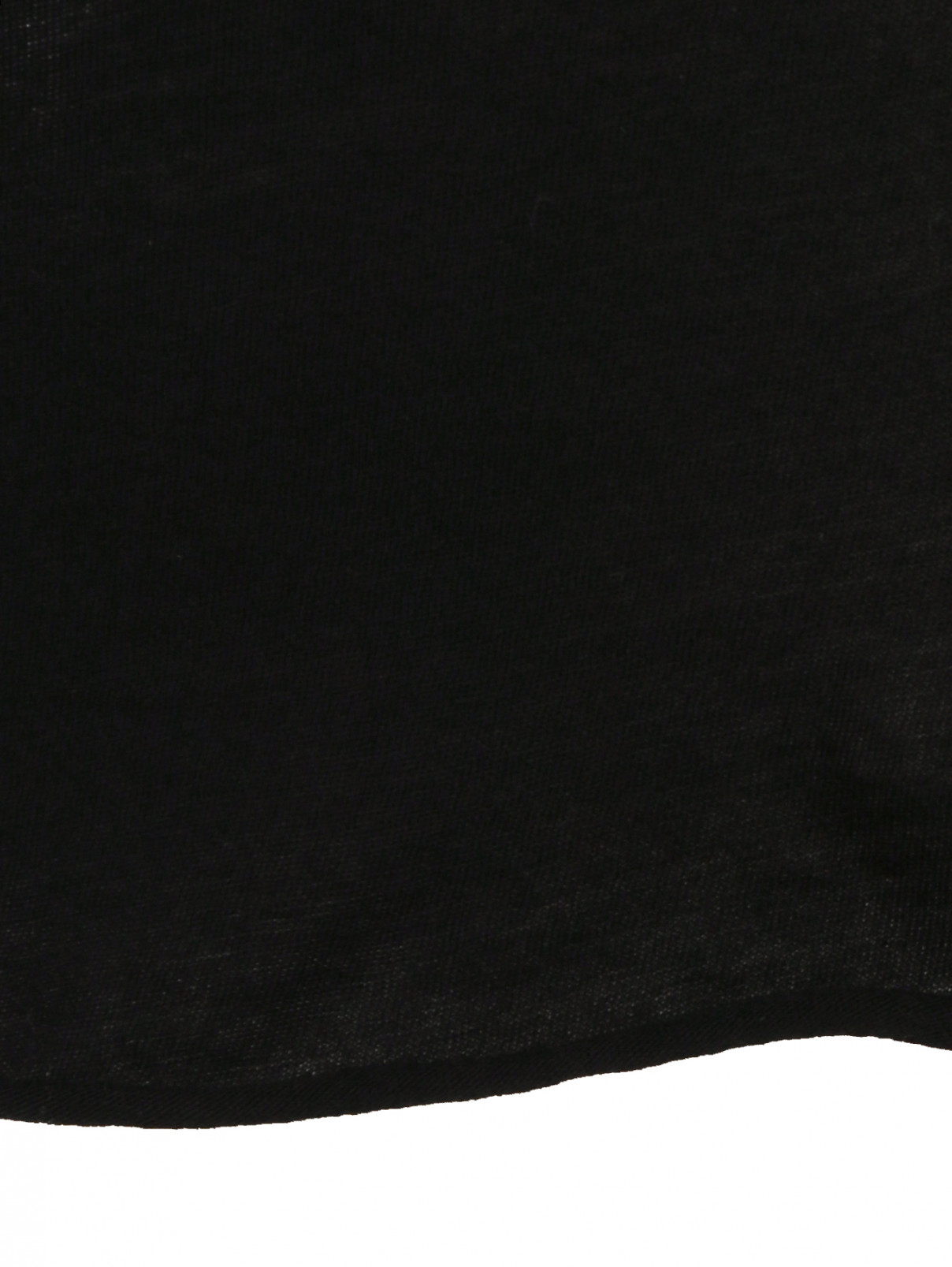 Удлиненная хлопковая майка Enza Costa  –  Деталь  – Цвет:  Черный
