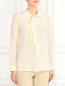 Блуза из шелка с воланом Moschino Cheap&Chic  –  Модель Верх-Низ