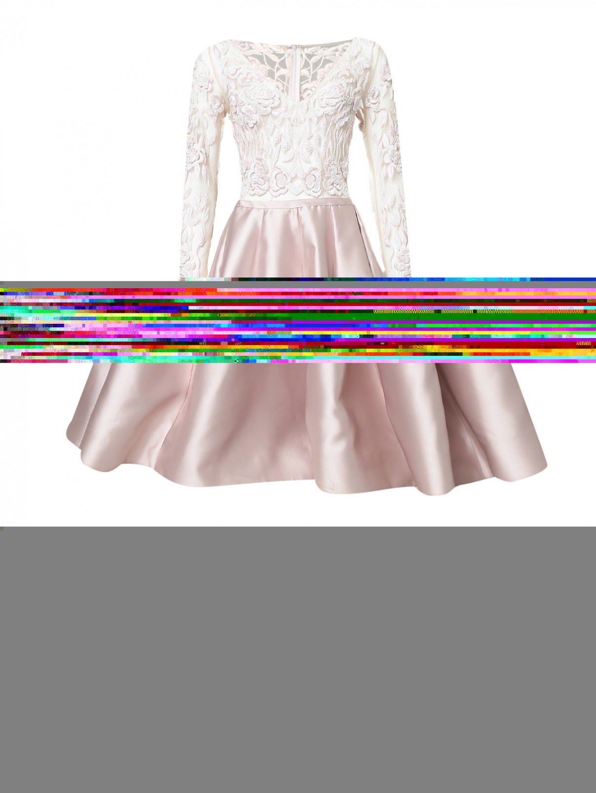 Платье-макси с декоративной вышивкой Gaby Charbachi  –  Общий вид  – Цвет:  Розовый