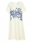 Платье из льна с принтом с завязками на спине Voyage by Marina Rinaldi  –  Общий вид