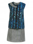 Платье прямого фасона с шелковым подкладом Kenzo  –  Общий вид