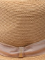 Плетеная шляпа с лентой в тон Borsalino  –  Деталь