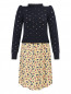 Трикотажное платье с цветочным узором Max&Co  –  Общий вид