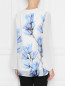 Блуза из вискозы с цветочным принтом Pietro Brunelli  –  МодельВерхНиз1