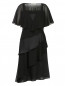 Платье с воланами без рукавов с накидкой в комплекте Marina Rinaldi  –  Общий вид