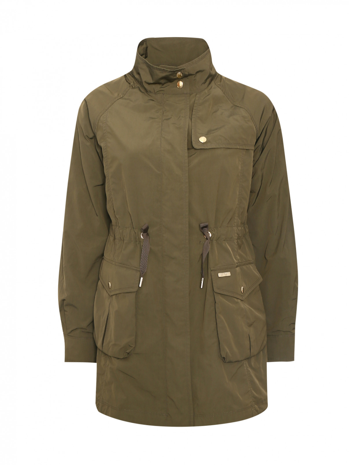 Куртка с накладными карманами Woolrich  –  Общий вид  – Цвет:  Зеленый