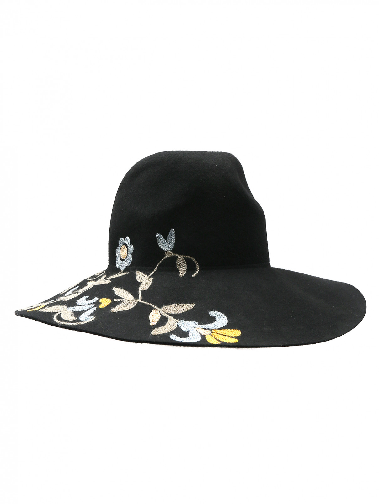 Шляпа из шерсти с вышивкой Etro  –  Общий вид  – Цвет:  Черный