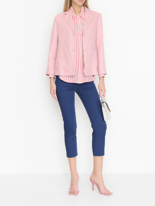 Зауженные брюки из хлопка Weekend Max Mara - МодельОбщийВид