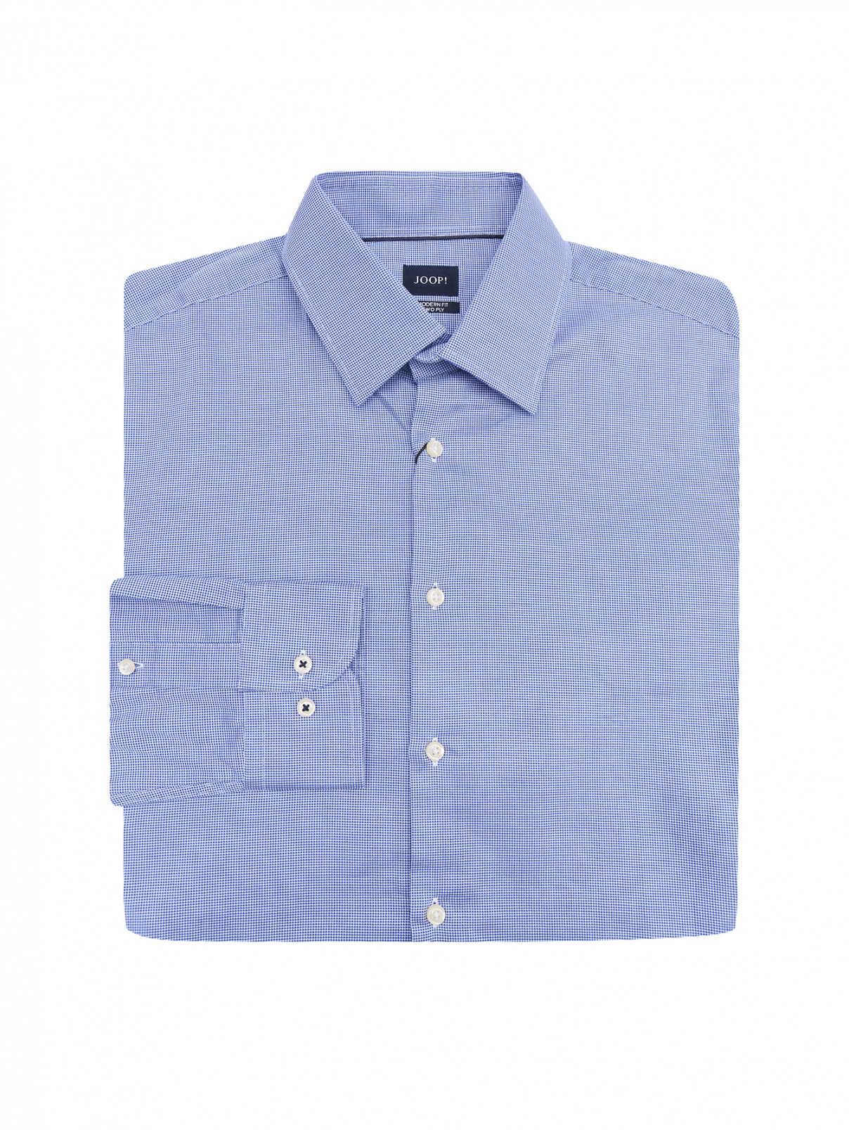 Рубашка из хлопка с узором Joop  –  Общий вид  – Цвет:  Синий