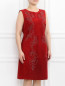 Платье-футляр из кожи с декором Marina Rinaldi  –  Модель Верх-Низ